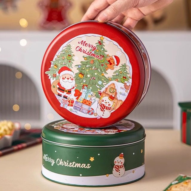 圣诞曲奇饼干铁罐点心包装盒糖果巧克力送人礼品物烘焙马口铁盒子,厨房/烹饪用具,点心包装盒/包装袋,淘宝优惠券,粉丝福利购,淘宝优惠卷