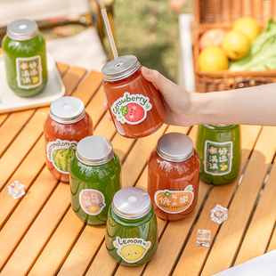 果蔬汁杯子一次性带盖果汁饮料瓶饮品网红奶茶杨枝甘露空塑料家用