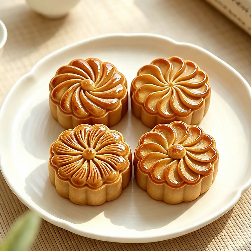新款月饼模具国风手压式食品级