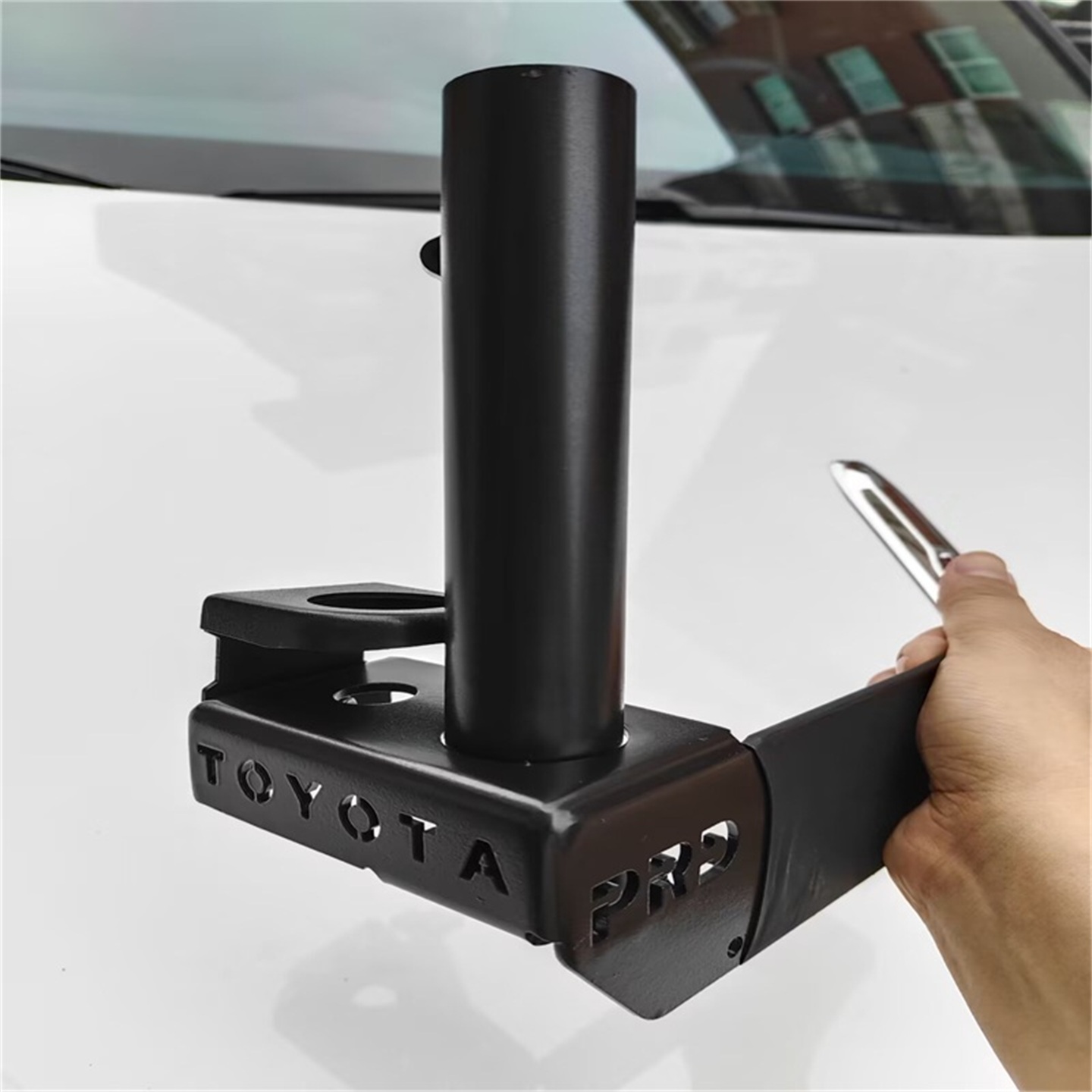 专用霸道普拉多LC120改装电台对讲机尾门天线防盗支架LC150旗杆座