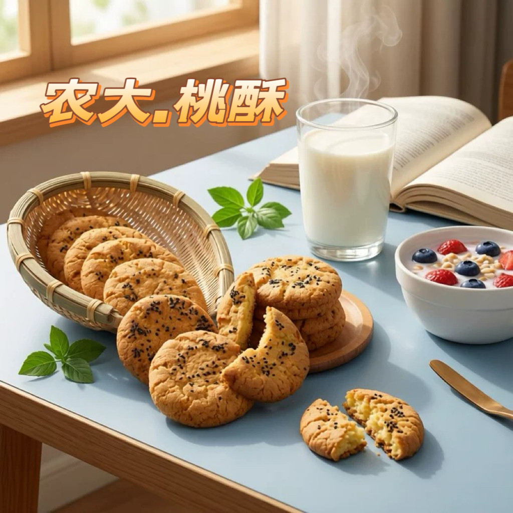 【农大桃酥500g】东北老式传统糕点 休闲下午茶点心 校园美食小吃