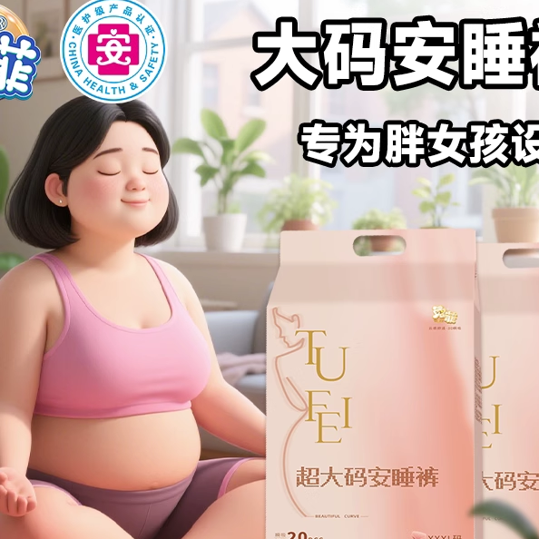 兔菲超薄大码安睡裤女经期安心裤