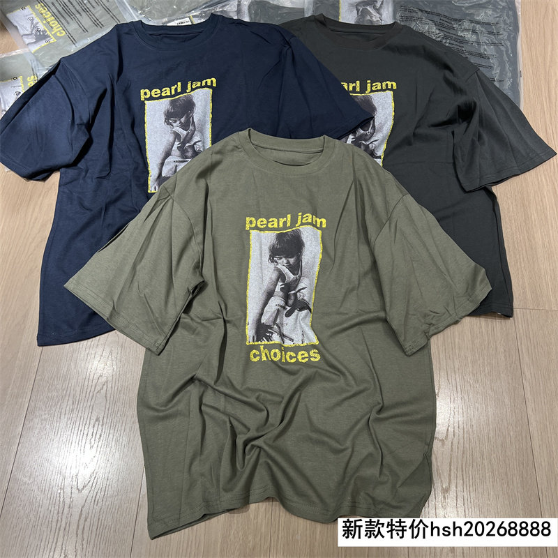 欧洲站2026春季新款复古字母人物印花圆领短袖T恤女宽松休闲上衣