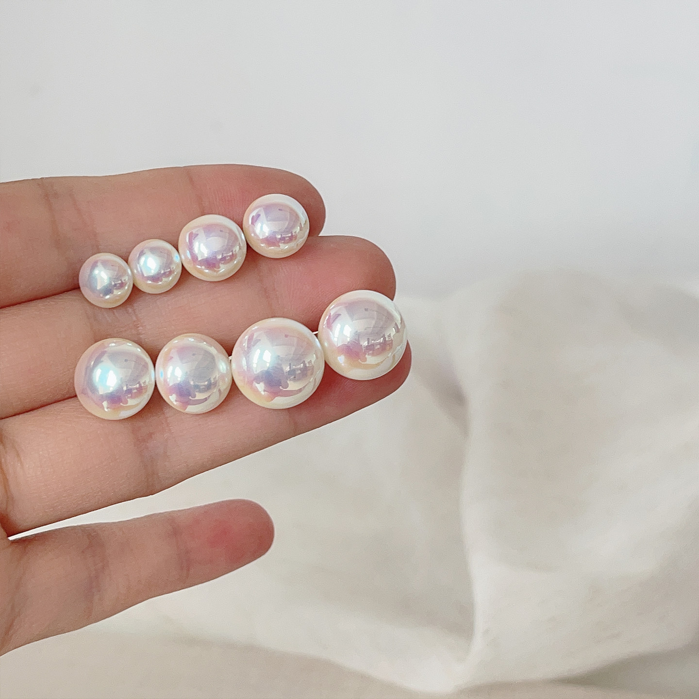 S999足银经典款气质珍珠耳钉女高级感小众百搭极简文艺养耳洞耳饰