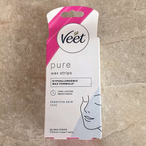 现货澳洲Veet Pure Cold Wax Strips Face面部脱毛贴10条20片
