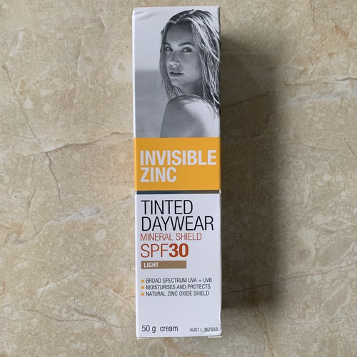 现货澳洲Invisible Zinc Tinted SPF30+防晒霜50g
