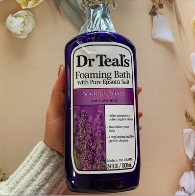 dr teals镁盐助眠生姜天然浴盐柠檬硫酸镁泡澡1000ml