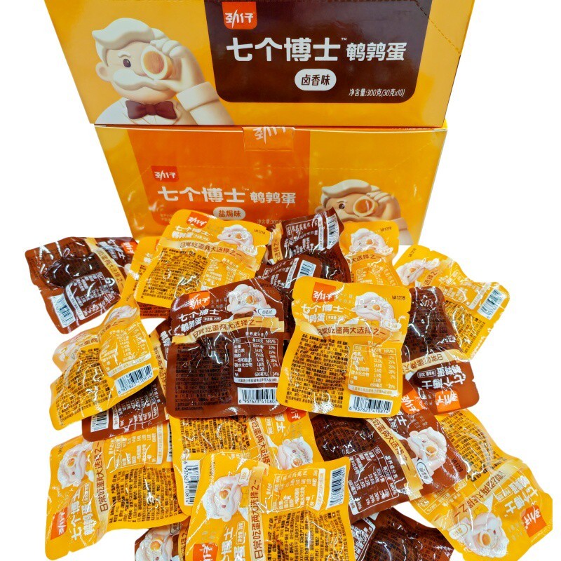 新日期七个博士鹌鹑蛋30g*10包即食卤香味爆汁鹌鹑蛋解馋休