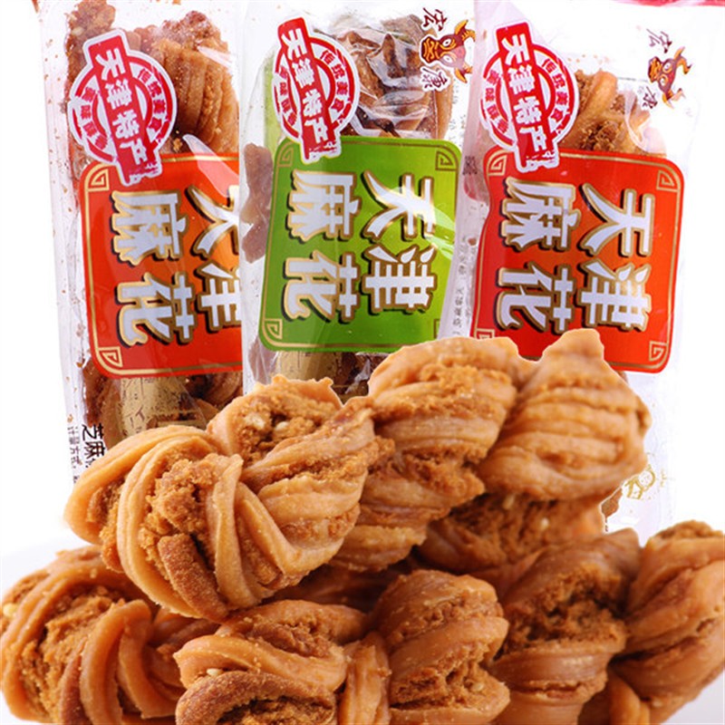 新日期宏德康天津麻花小包装椒盐香葱手工传统特产零食糕点