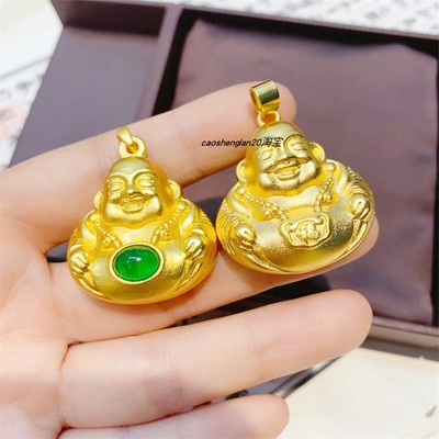沙金弥勒佛笑佛吊坠挂坠
