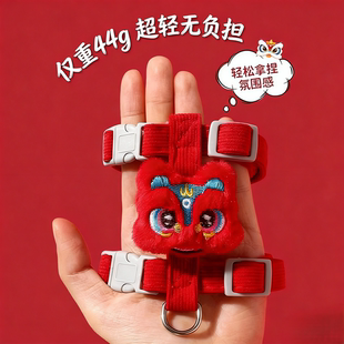 新年猫咪牵引绳防挣脱外出专用工字型小奶猫背心式遛猫绳子可调节