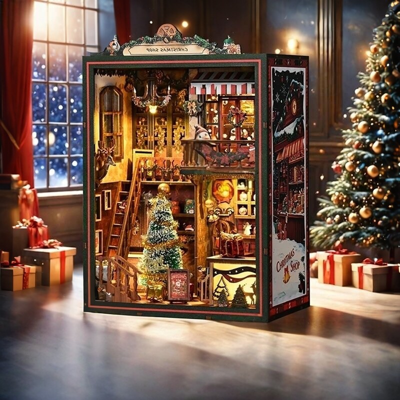 生日礼物diy小屋圣诞商店3D立体木质手工拼装玩具模型屋创意礼品