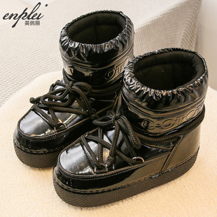 同款2026出口俄罗斯冬季滑雪短筒雪地靴防水厚底东北月球靴子