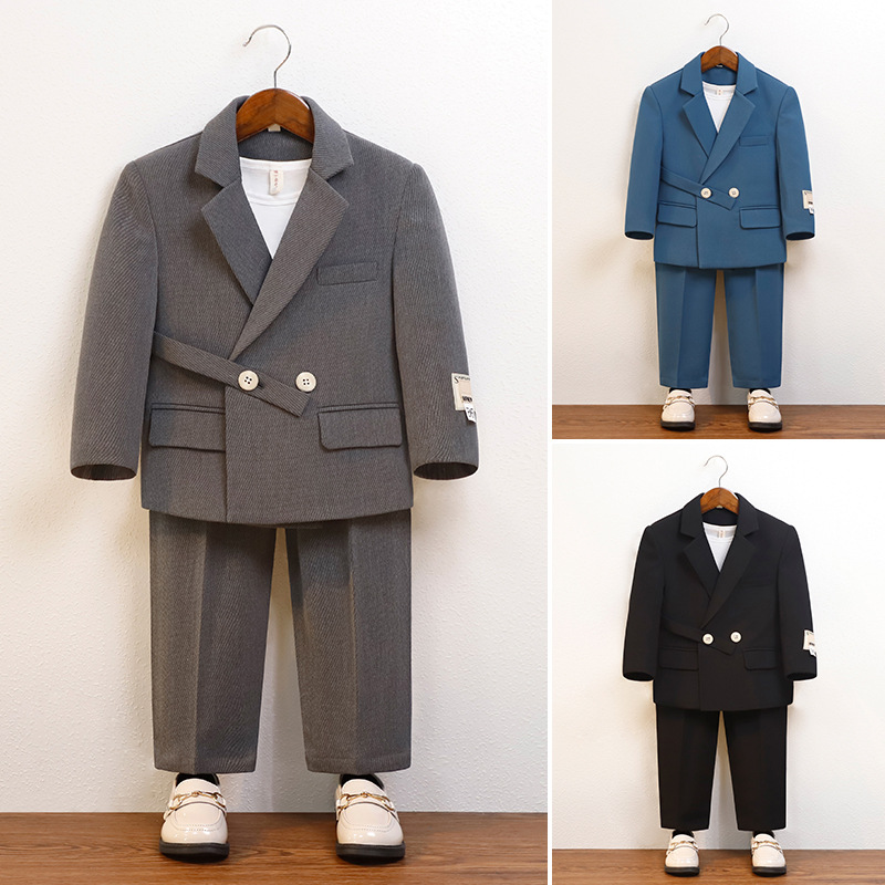 儿童西装套装帅气时尚休闲西服外套男童花童主持走秀摄影演出