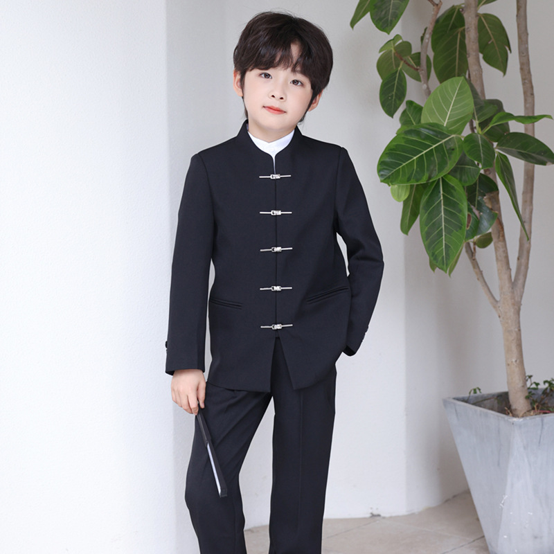 男童新中式中山装2025新款儿童中国风西装外套演出服男孩汉服