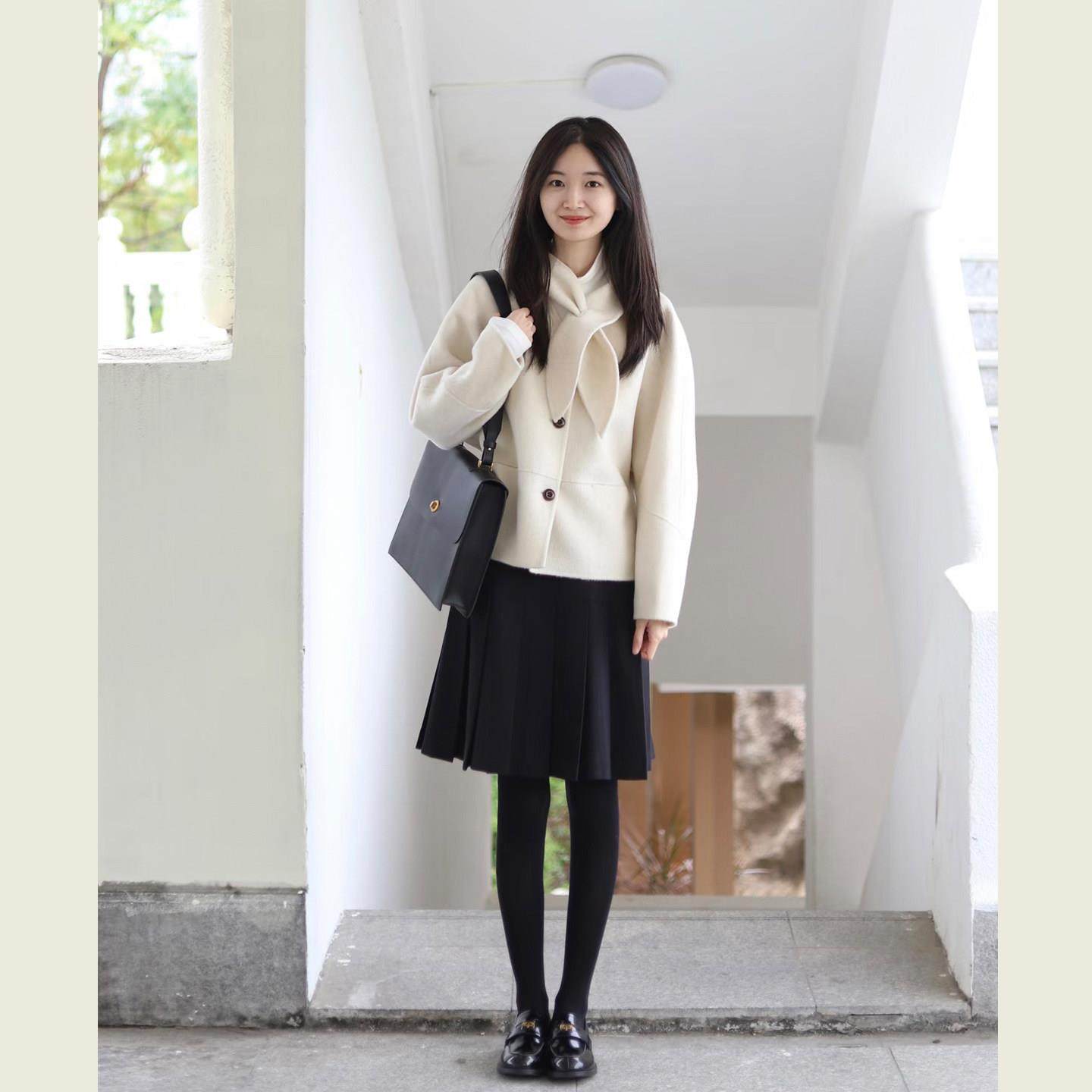 温柔风米色系带领毛呢外套女秋冬季小个子宽松显瘦短款呢子大衣,运动/瑜伽/健身/球迷用品,广场舞套装,淘宝优惠券,粉丝福利购,淘宝优惠卷