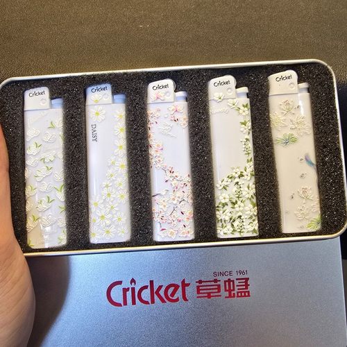 繁花似锦草蜢手作一次性打火机创意潮流国风文化素雅送男友高颜值