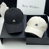 高品质软顶字母刺绣棒球帽男女款 简约纯色百搭鸭舌帽遮阳防晒帽子