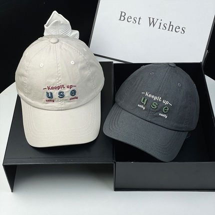 春季新款软顶韩版字母刺绣棒球帽男女百搭显脸小鸭舌帽遮阳防晒帽