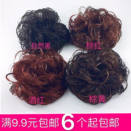 假发女仿真发圈头花饰品盘发花苞头发饰发包皮筋头绳蓬松表演跳舞