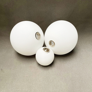 亚克力磨砂白玻璃灯罩透明圆球形泡泡魔豆吊灯G9小螺口吸顶灯外壳