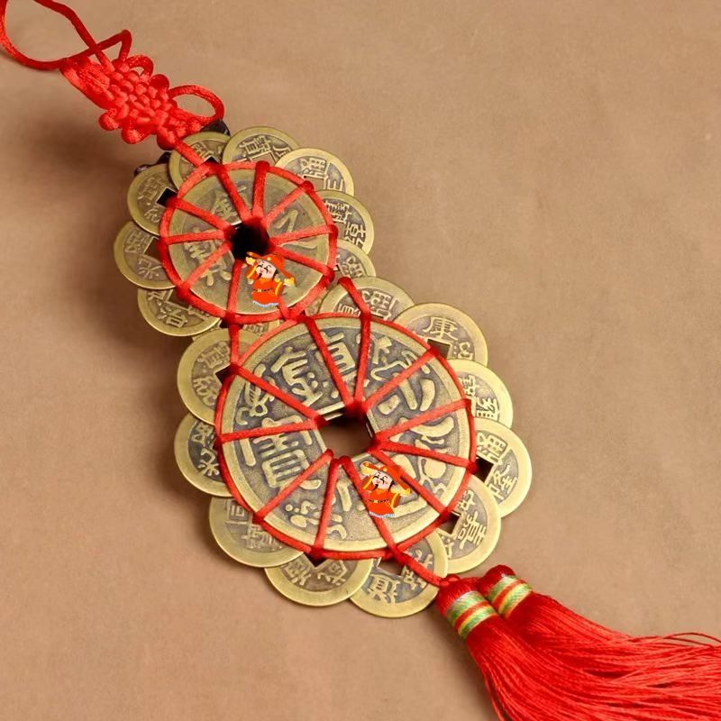 新款铜梅花钱福禄梅花大铜钱十帝钱梅花钱葫芦形平安家居中式摆件