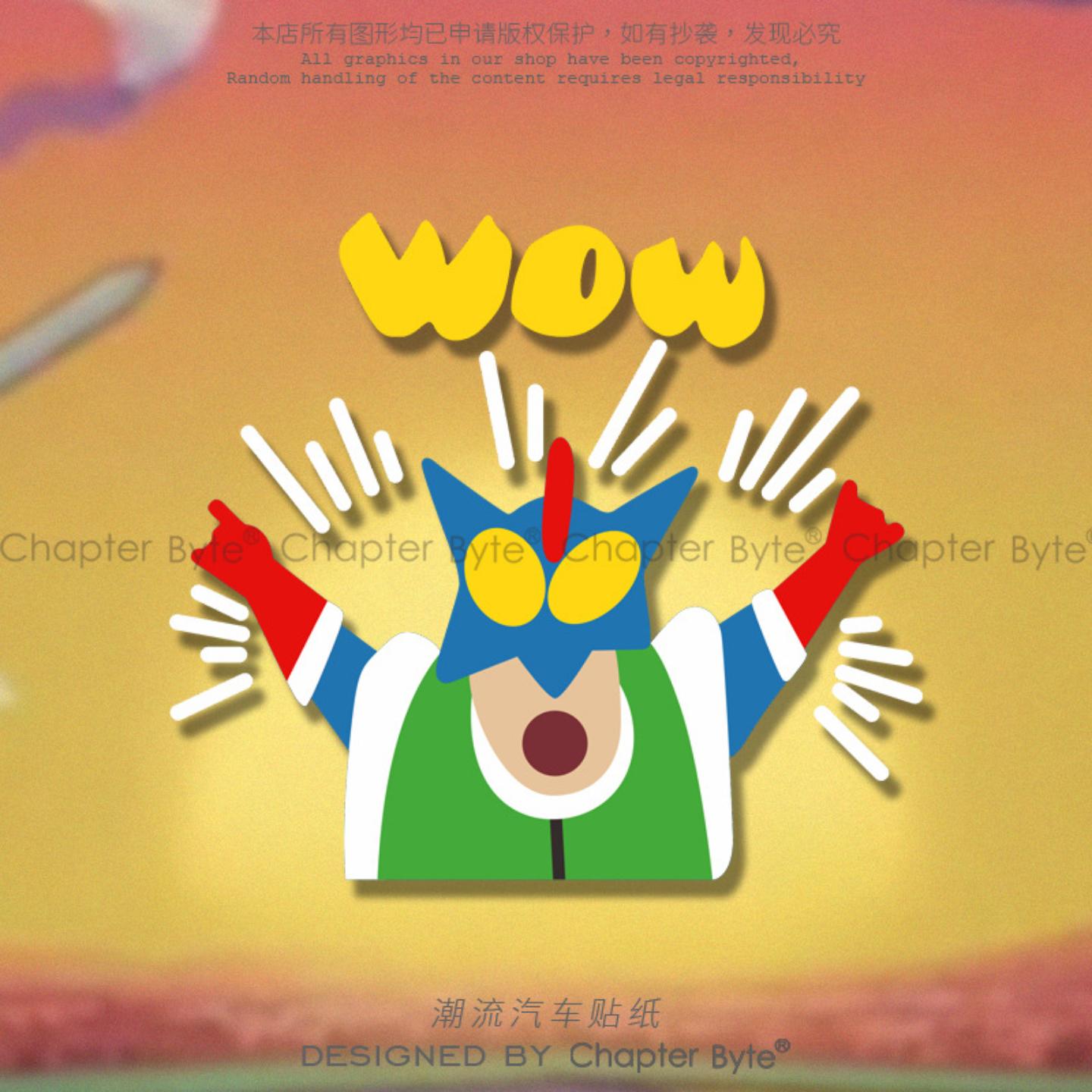 蜡笔小新动感超人汽车无痕贴纸卡通个性创意车贴电脑机箱车身装饰