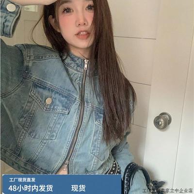 牛仔外套宽松设计感夹克短款高级小众不撞款衬衫韩系chic别致上衣