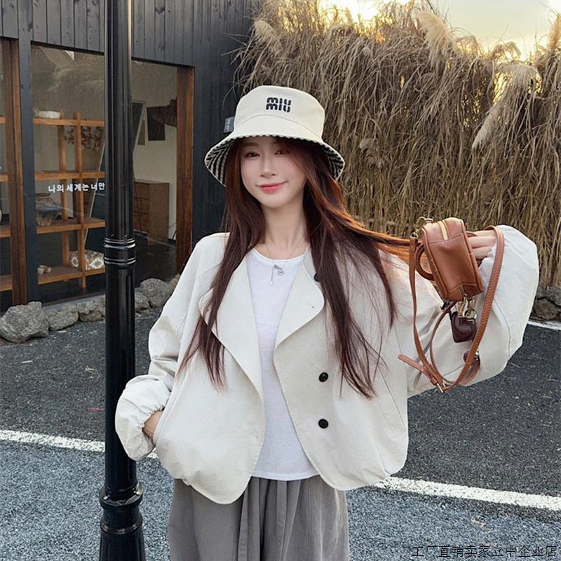 短款长袖夹克外套女高级小众不撞款衬衫韩系chic别致上衣衬衣女款