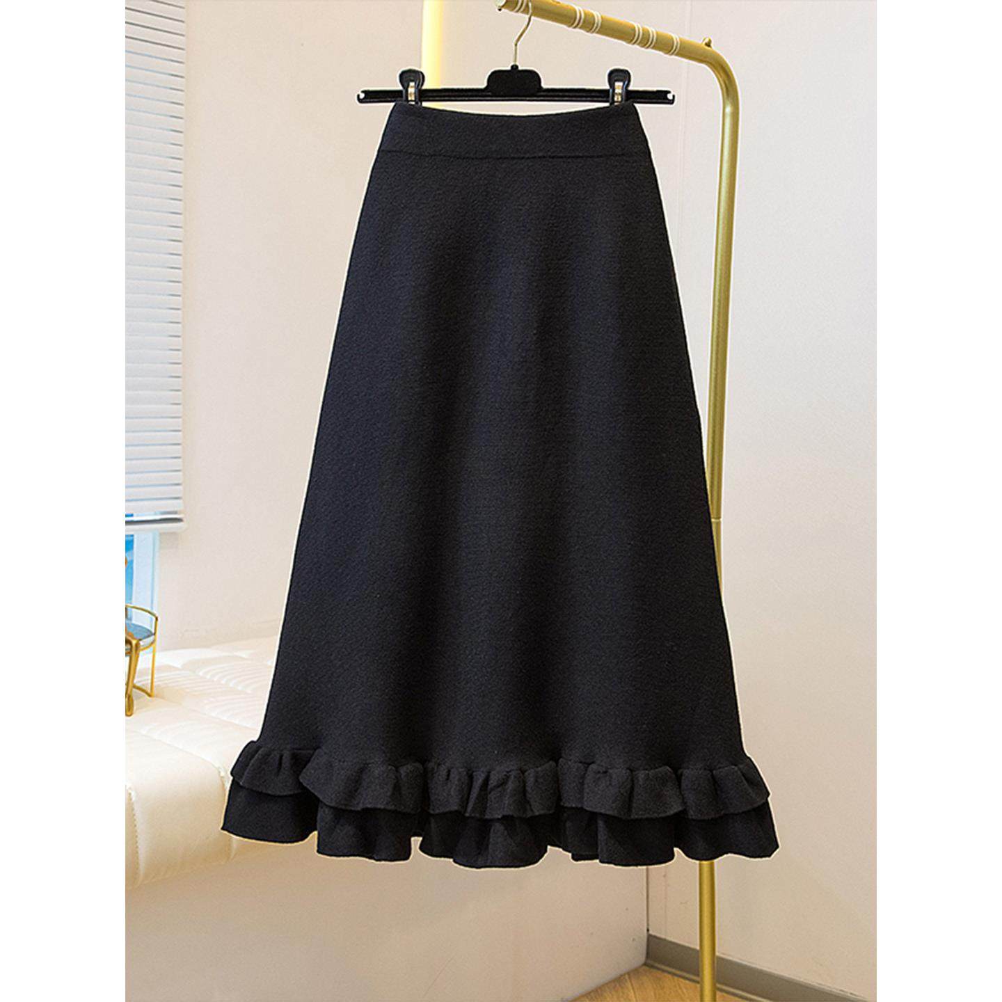 大码黑色加厚毛呢半身裙女秋冬巨好看的胖mm高腰显瘦中长款a字裙,运动/瑜伽/健身/球迷用品,瑜伽短裙,淘宝优惠券,粉丝福利购,淘宝优惠卷