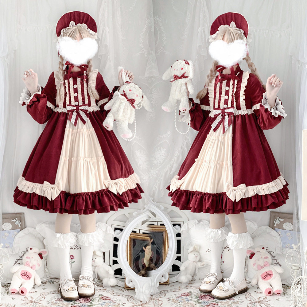 日常の森語童話op Lolitaレトロなワンピース