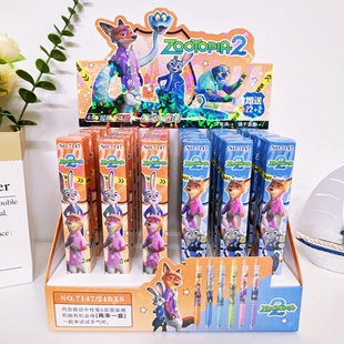 疯狂动物城中性笔盲盒款 限定卡通动漫尼克朱迪盲盒笔小学生按动笔