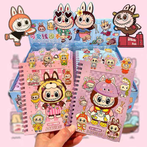 拉布布贴画labubu官方正品贴纸女孩儿童贴纸本文具正版贴纸本