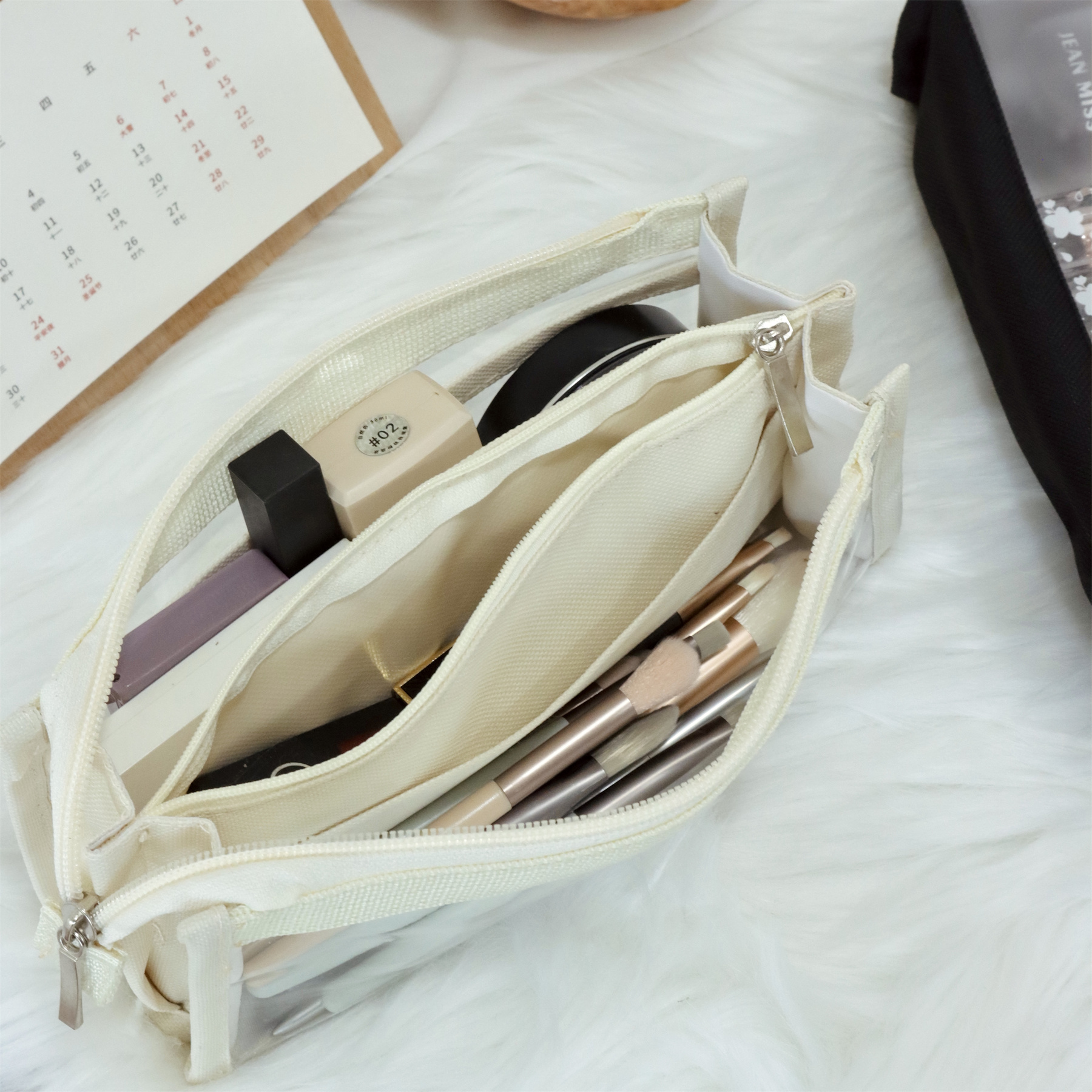 发财日杂透明可视化妆包女