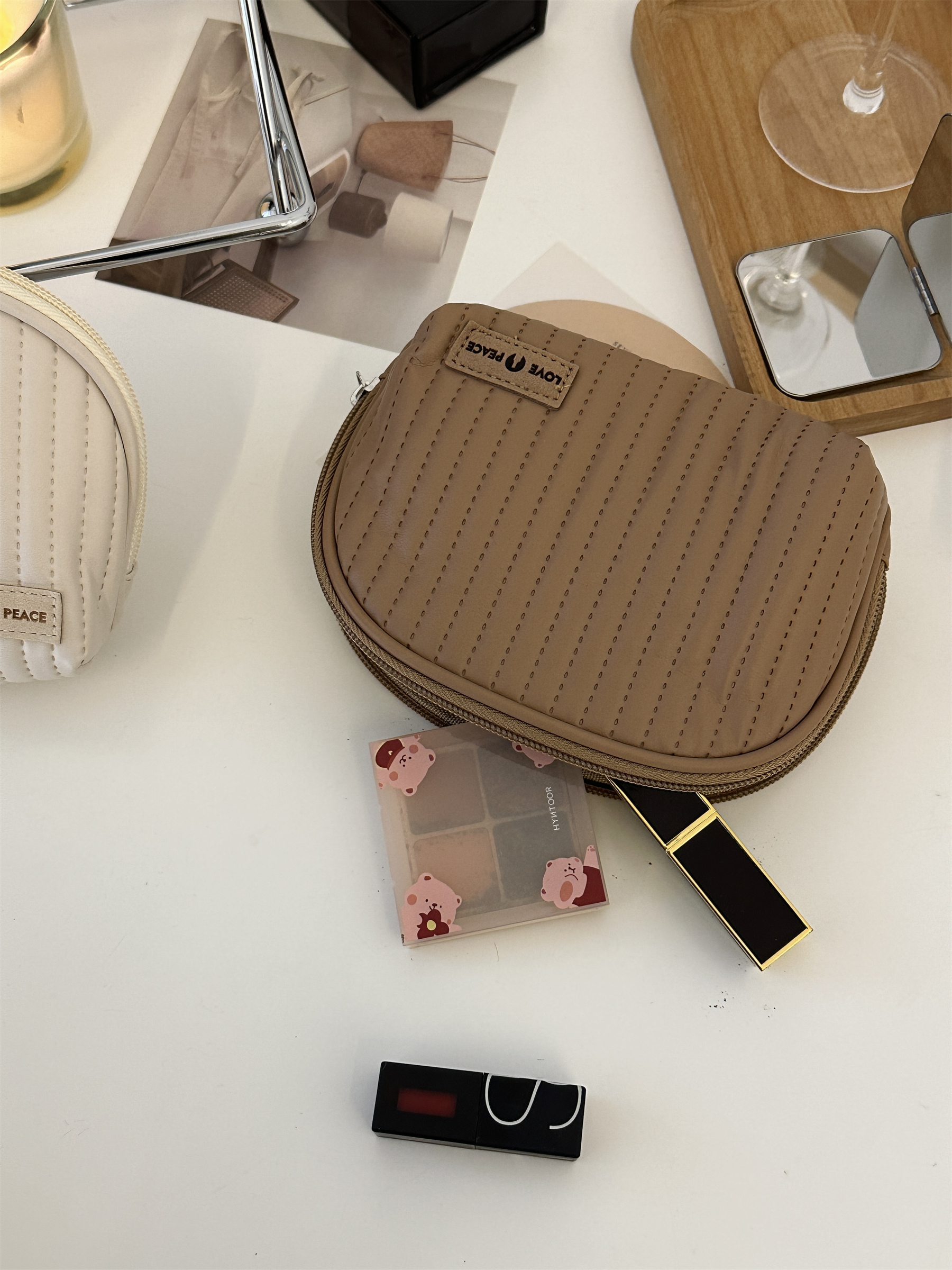 半圆形化妆包女高级感