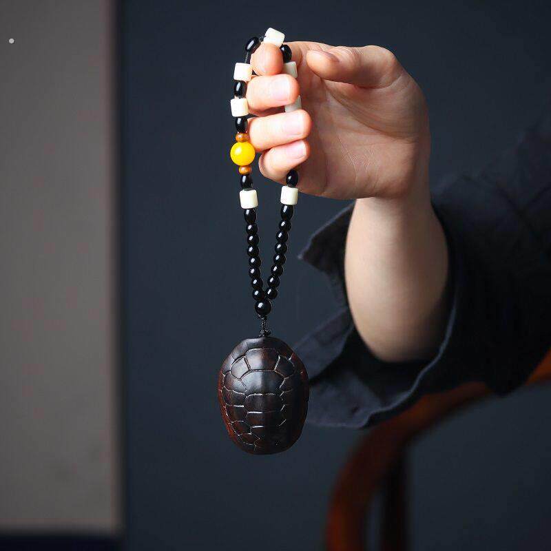 沉香木富甲天下手把件文玩木雕刻龟壳摆件富甲一方随身把玩件车挂