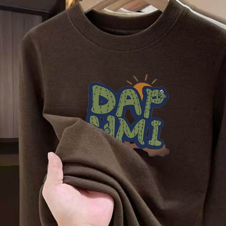 正肩德绒磨毛长袖t恤女时尚加厚