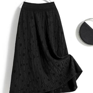 加厚 裙子冬季 秋冬新款 半身裙女半裙高级感针织长裙80cm长