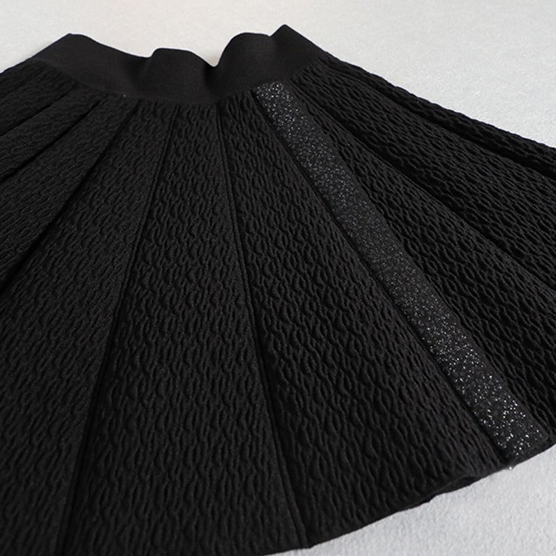 冬季半身裙百褶裙女2024新款秋冬高腰a字针织裙短裙显瘦蓬蓬裙冬