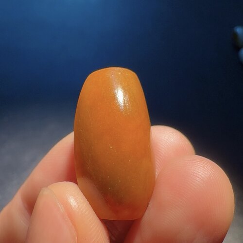 和田玉籽料勒子红皮吊坠锁骨链挂件项链配饰重7.7克尺寸25-13-13