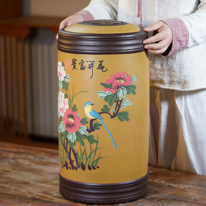 21茶叶罐防潮密封透气茶叶储存罐特大号宜兴紫砂茶叶罐