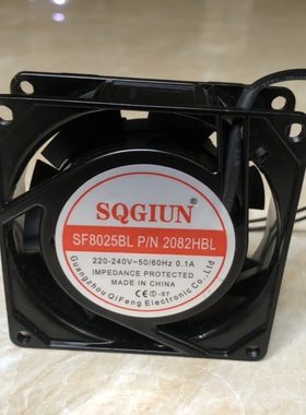 SF8025风扇 2082HBL 220-240V双滚珠轴承8CM工业机箱机柜散热风扇