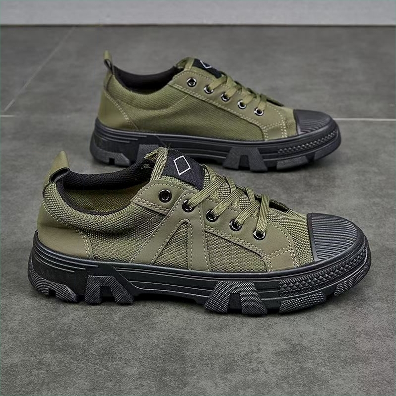 3537劳保鞋男工地鞋耐磨解放鞋帆布防臭建筑鞋防滑迷彩鞋工作鞋女