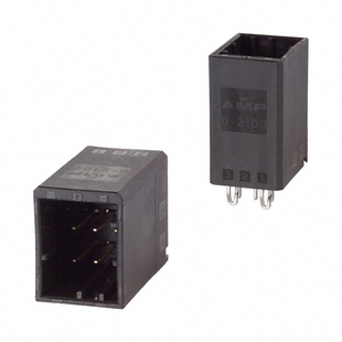 6p2.5mm间距直插针座插座外壳AMP接插件连接器 全新原装 1318124