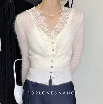 FN爱与南希羊毛毛衣针织开衫女