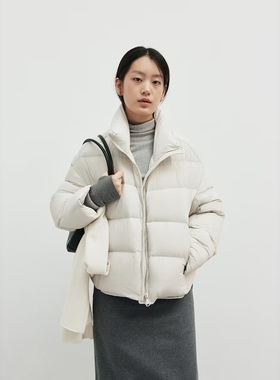 FN爱与南希2025冬季90白鸭绒立领轻盈松弛感保暖百搭羽绒服02760