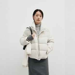 FN爱与南希2025冬季90白鸭绒立领轻盈松弛感保暖百搭羽绒服02760