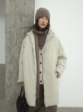 FN爱与南希2025冬季90白鸭绒立领简约百搭保暖中长款羽绒服03199