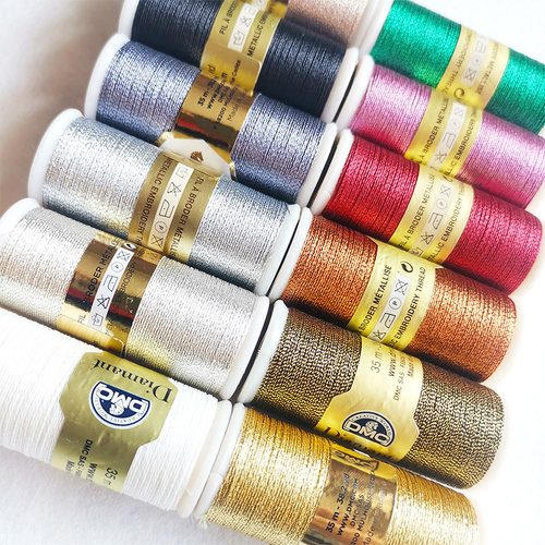 法国dmc金属手鞠进口机缝线绣