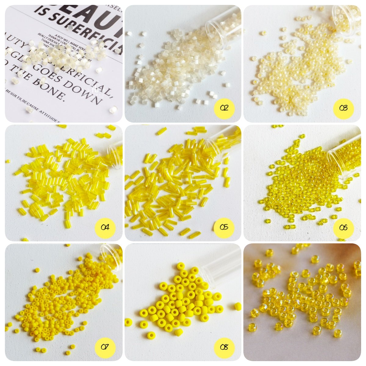 黄色优质刺绣珠子手工diy